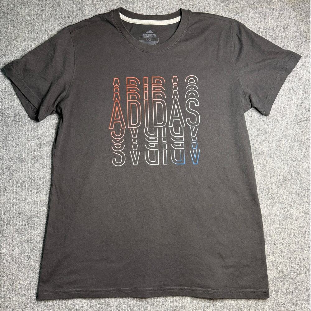 Adidas Girls Large Black Climalite Graphic Performance Tee‎